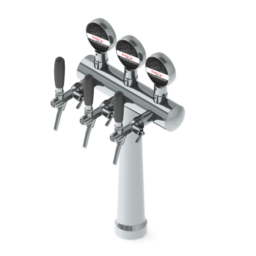 Cruise Tower with 3 Flow Control Taps - Polished Chrome - Glycol Recirculation Loop - C1442