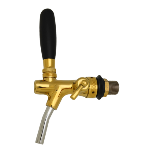 Gold Finish Beer Tap with Flow Control