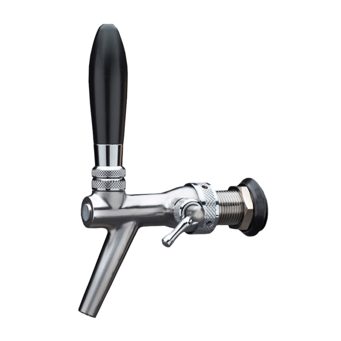 Flow Control 100% Stainless Steel 316 Tap with Long Spout - 35mm Shank and 10mm Bore