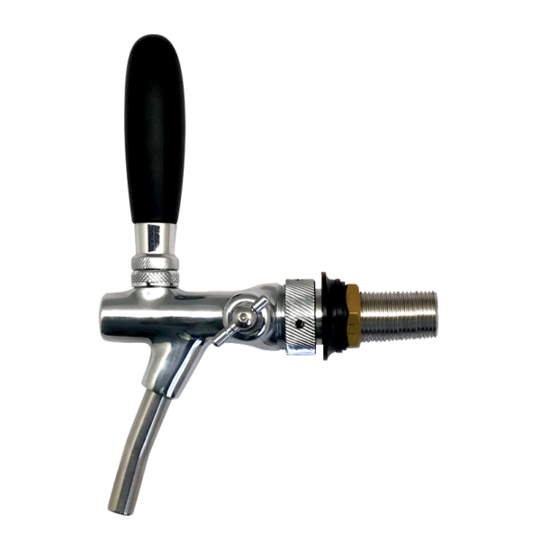 Flow Control Polished 100% Stainless Steel Tap with SS Spout -65mm Shank and 10mm Bore
