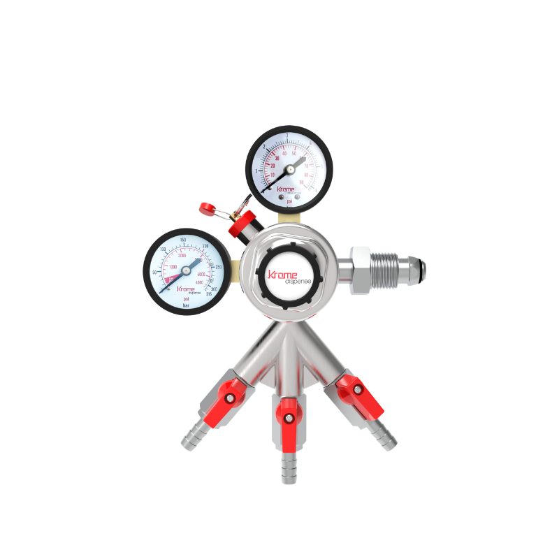 Precision Plus - Primary N2 Regulator With 5/16" Barb- 3 Outlets