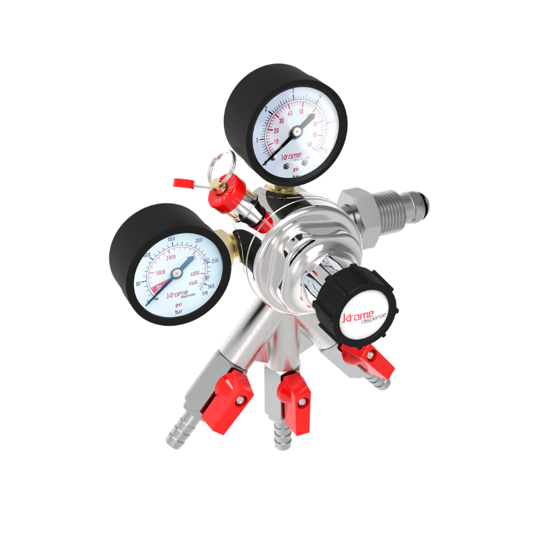 Precision Plus - Primary N2 Regulator With 5/16" Barb- 3 Outlets - Image 2