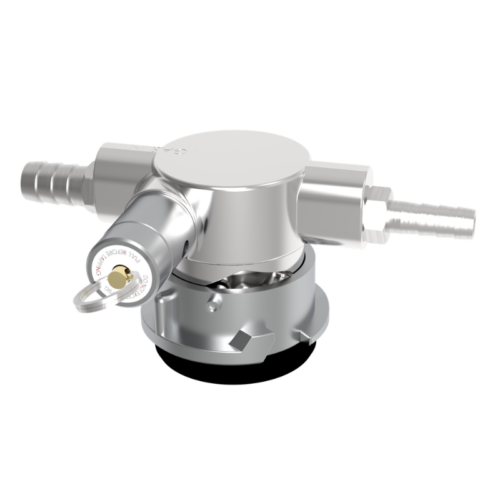 low profile D type keg coupler