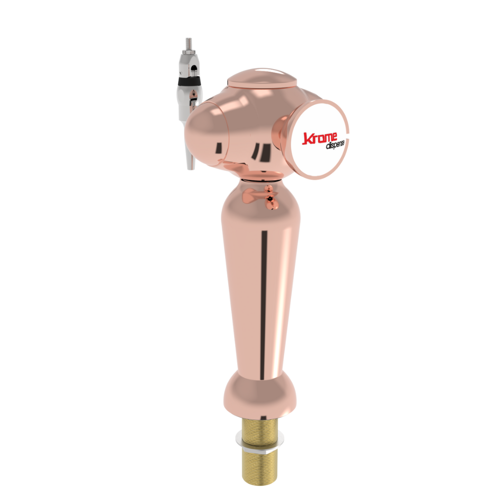 Krome Inspire series - 1 Tap - Polished Copper Illuminated Draft Beer Tower with Pull-Down Tap & Glycol Recirculation Loop - Image 3