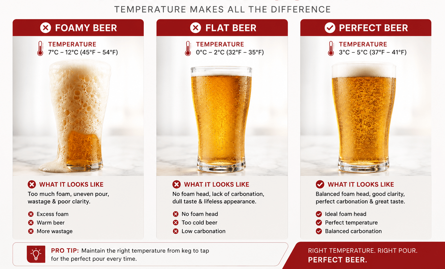 perfect beer dispense